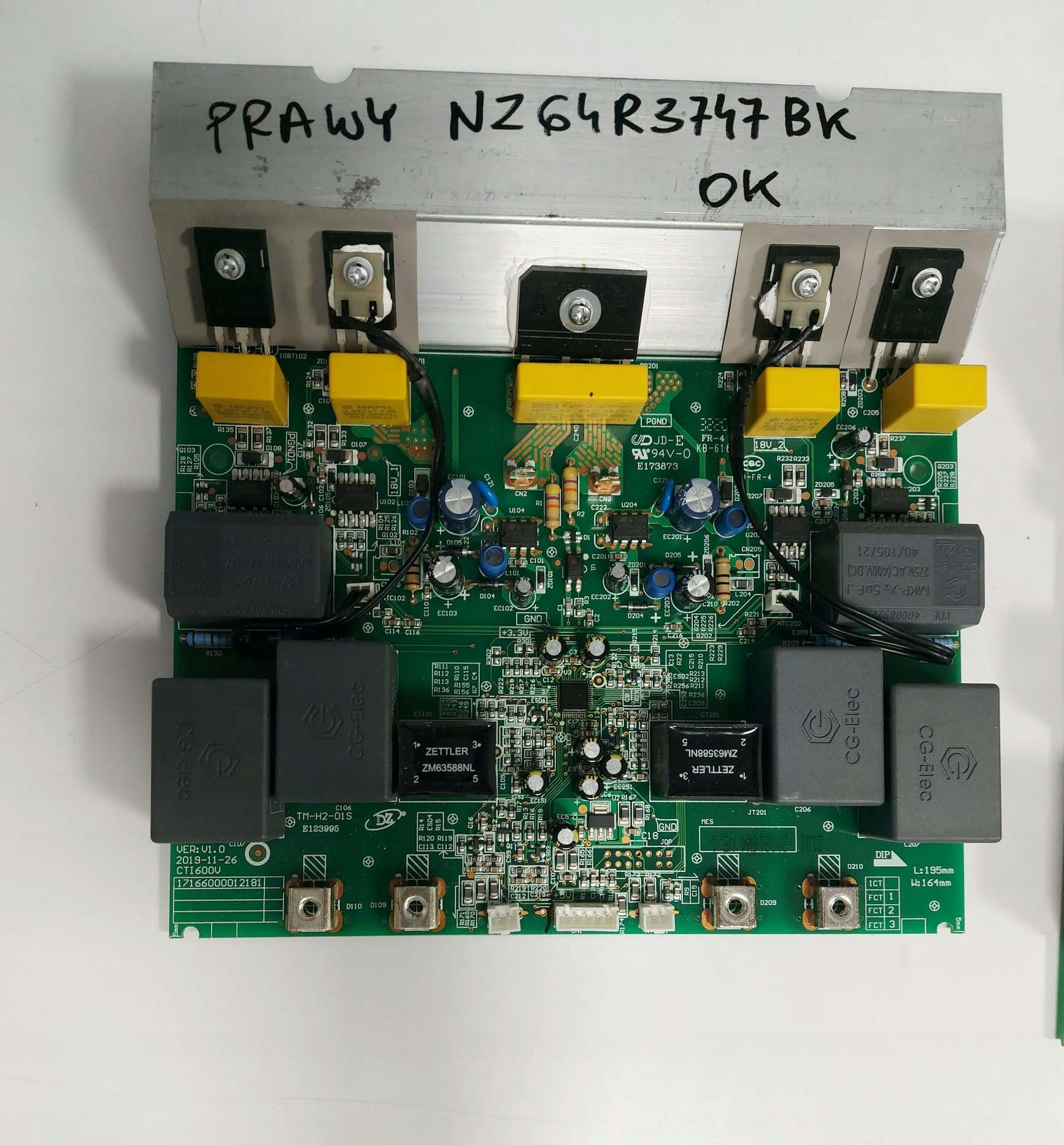 Moduł inwerter indukcji SAMSUNG NZ64R3747BK PRAWY