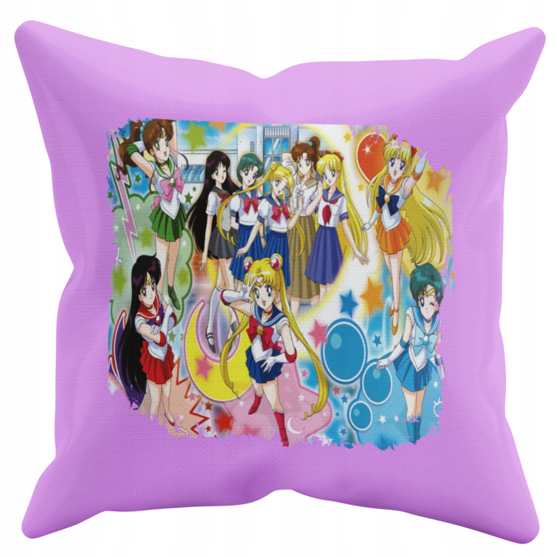 POSZEWKA NA PODUSZKĘ JAŚKA DO PRZEDSZKOLA SAILOR MOON + IMIĘ GRATIS Kolor dominujący odcienie różu