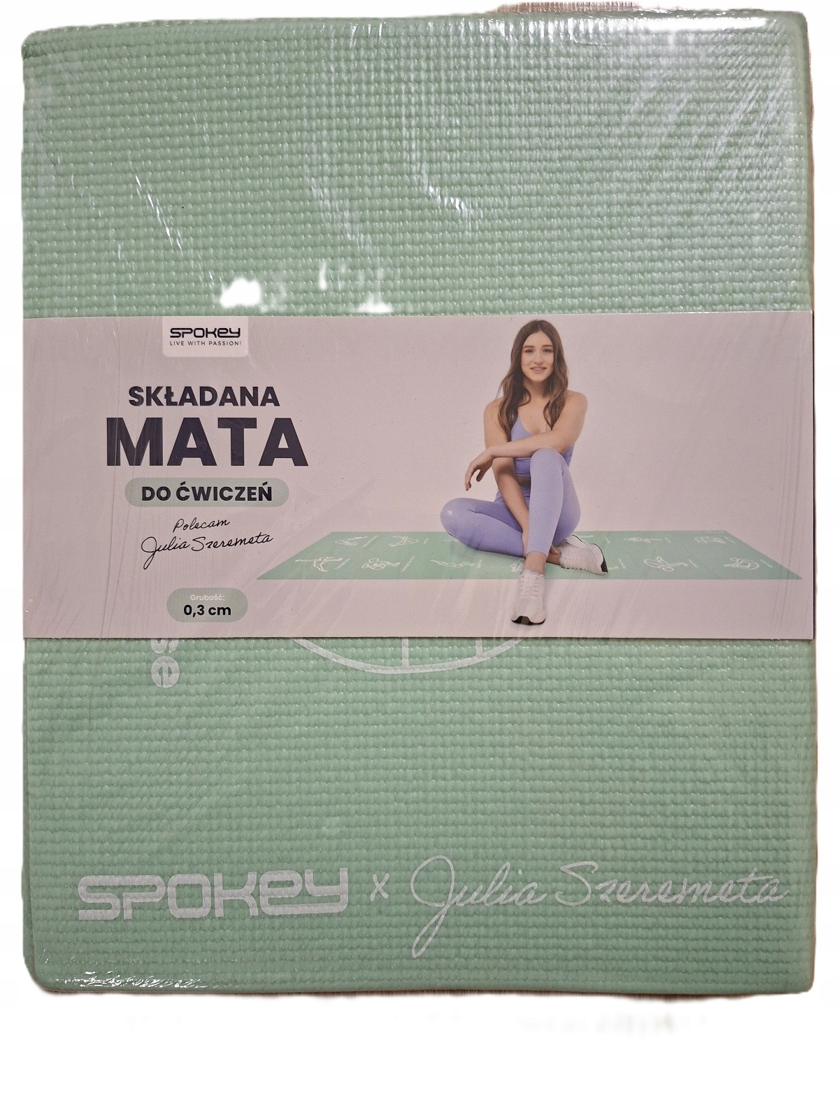 Składana mata fitness jasno zielona