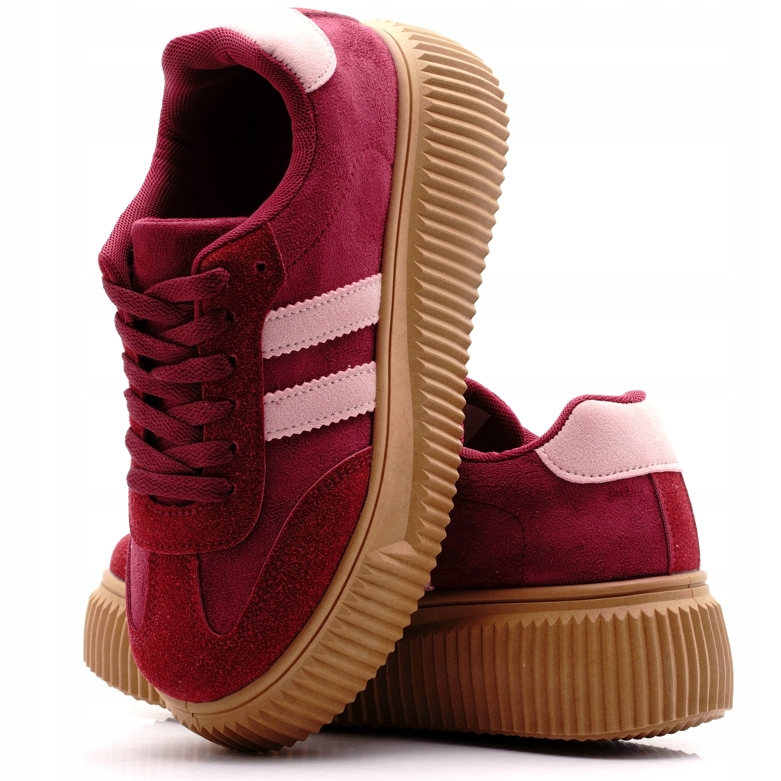 Lunava Buty Sportowe Damskie Adidasy Sznurowane Na Platformie 3513 37