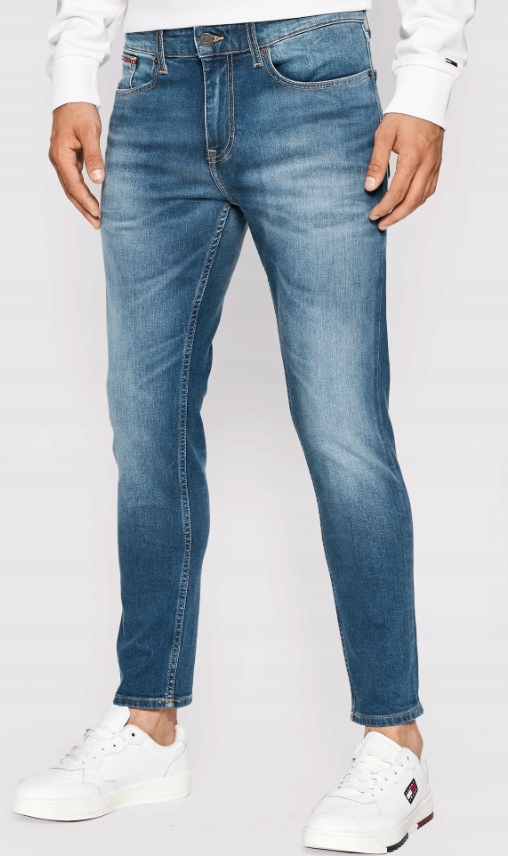 Tommy Jeans Modré Pánské Džíny S Oděrkami 33/36 7BA