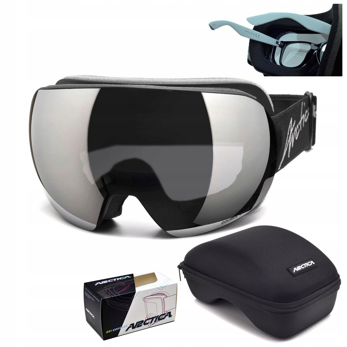 Lyžařské Brýle Na Dioptrické Brýle Arctica G-104 Nezamlžující Se Pouzdro