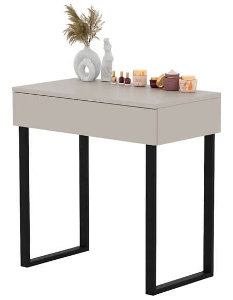 TOALETKA KONSOLA LENA KASZMIR 75CM + CZARNE NOGI U METALOWE