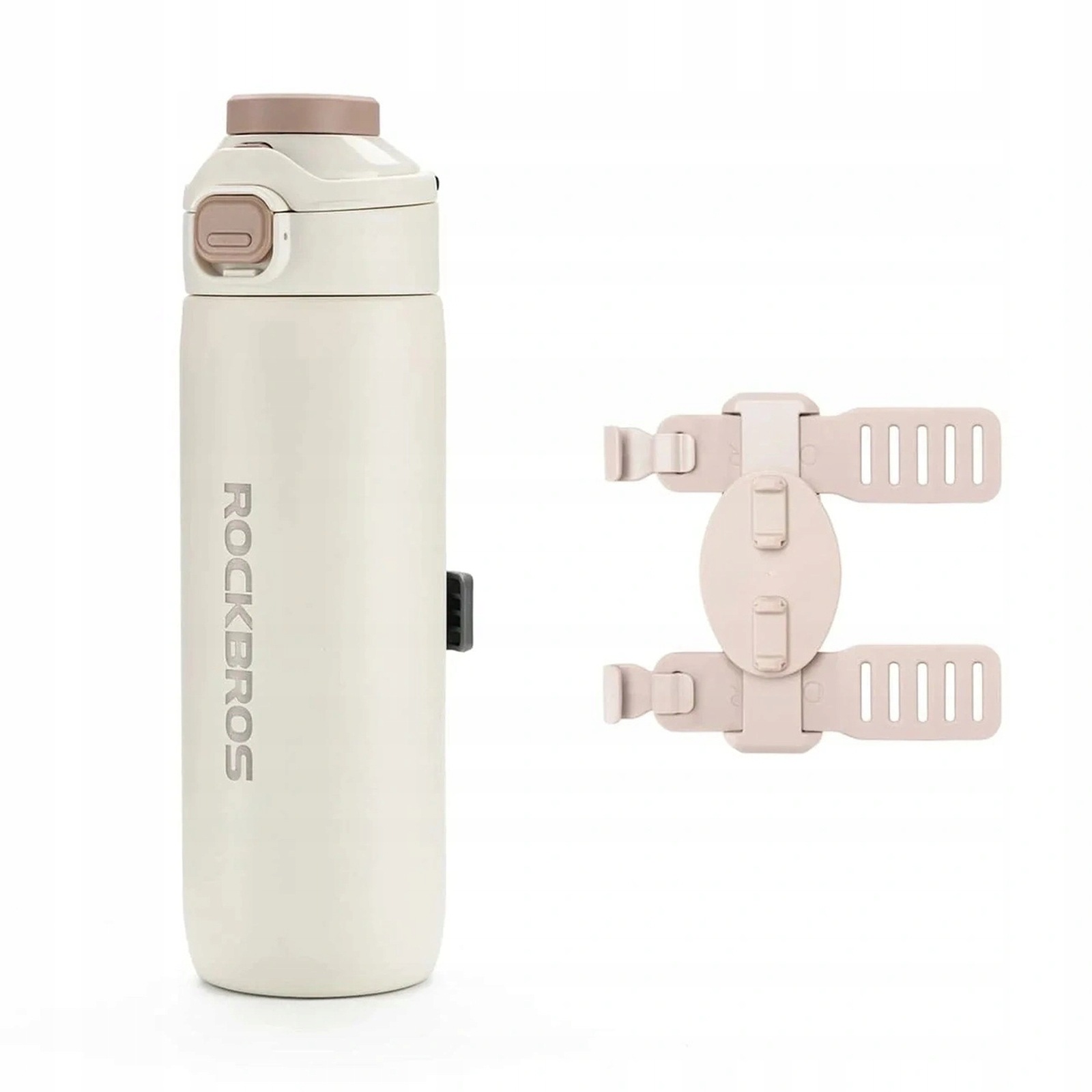 Láhev Na Pití Rockbros S550H-1 700 ml magnetický držák béžový 360°