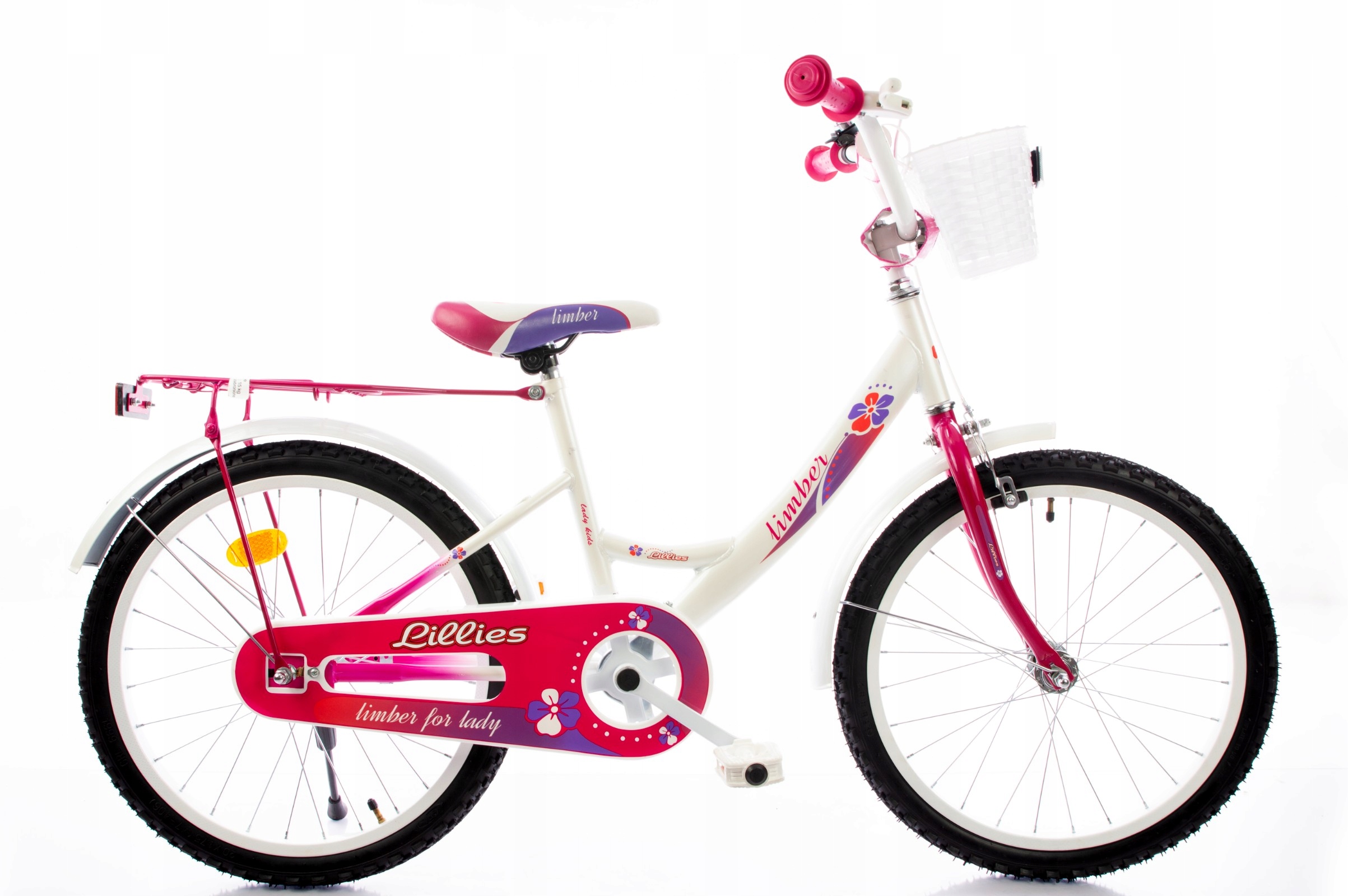 Rower dziecięcy 20 Limber Girl biały różowy R23