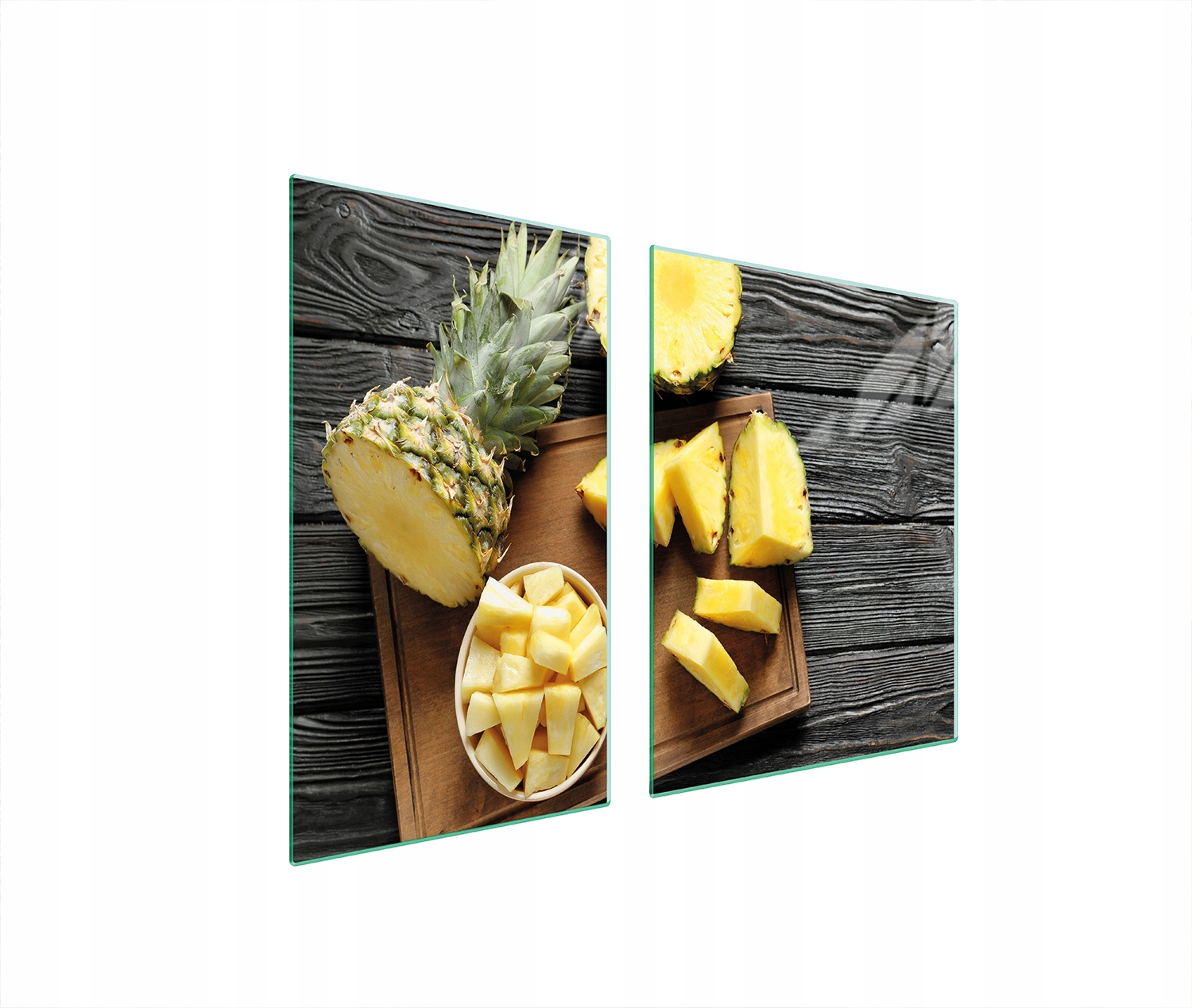 Skleněná Deska A Krájecí Deska 100x52 Ananas Tvrzené Sklo