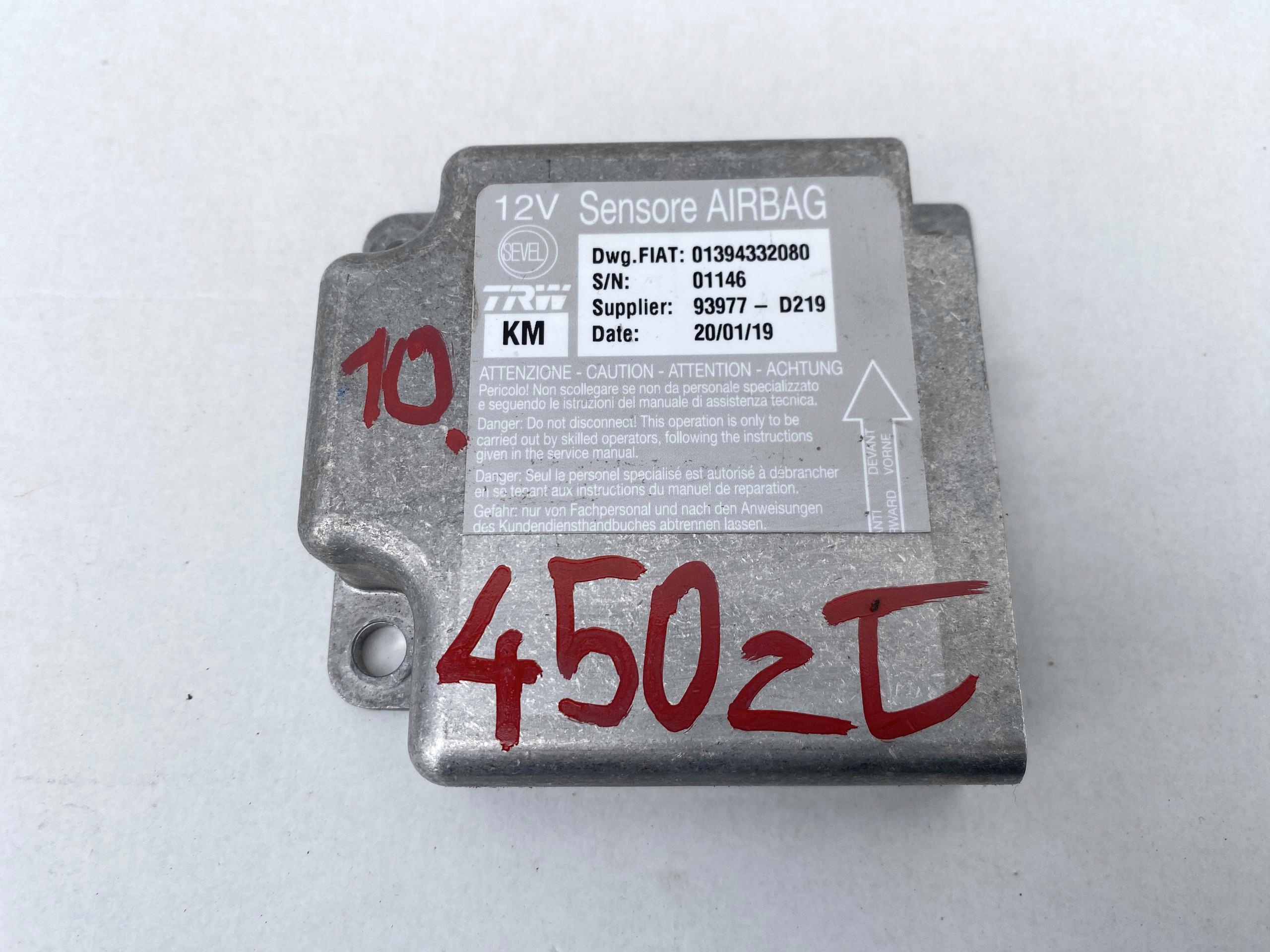 DUCATO BOXER JUMPER 14- modulo Centralina SENSOR airbag airbag 1394332080