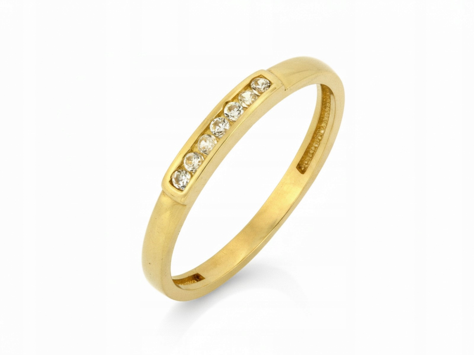 Zlatý prstýnek 585 s drobnými zirkony r10 dárek 0.92 g