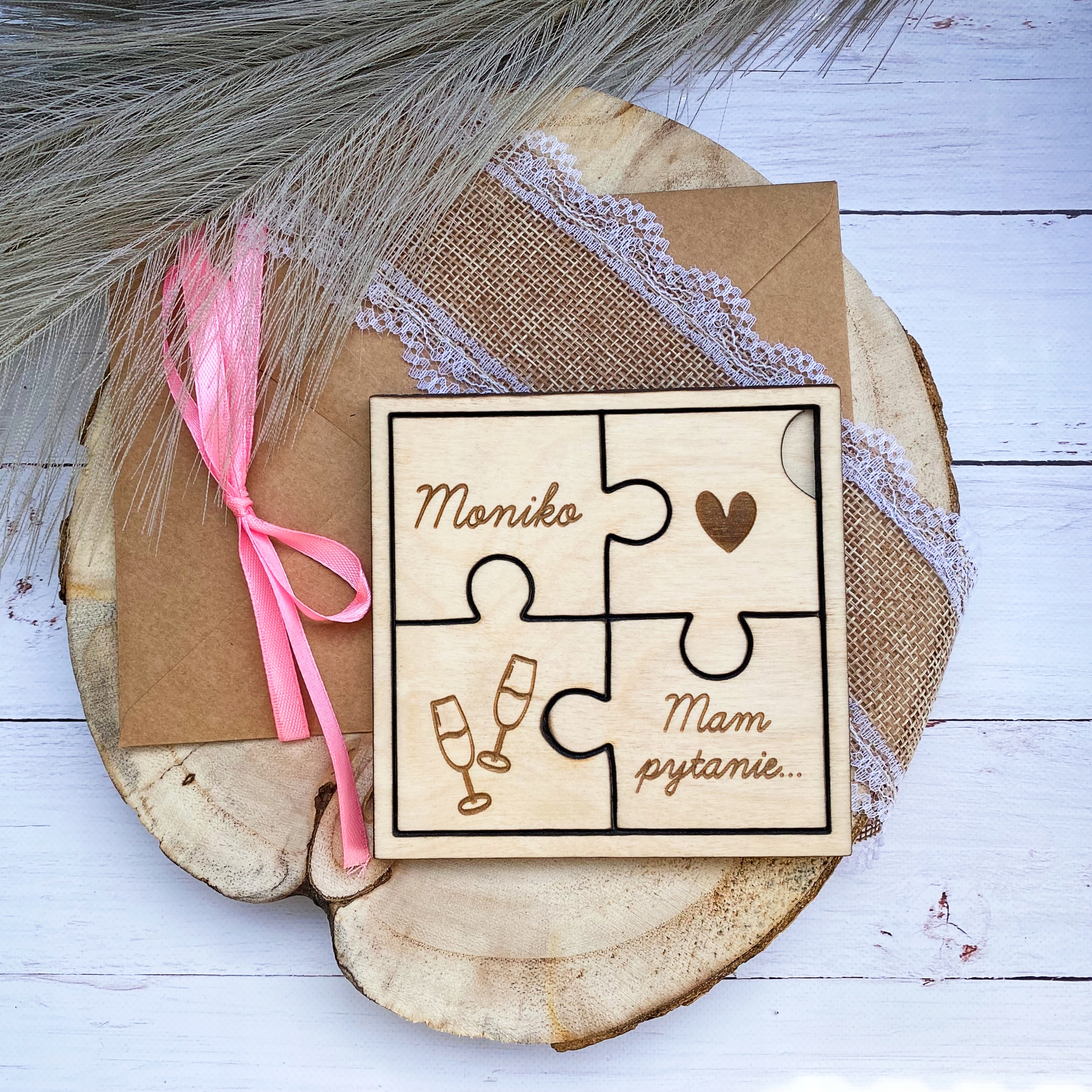 PUZZLE CZY ZOSTANIESZ MOJĄ ŚWIADKOWĄ PROŚBA KARTKA Marka inny