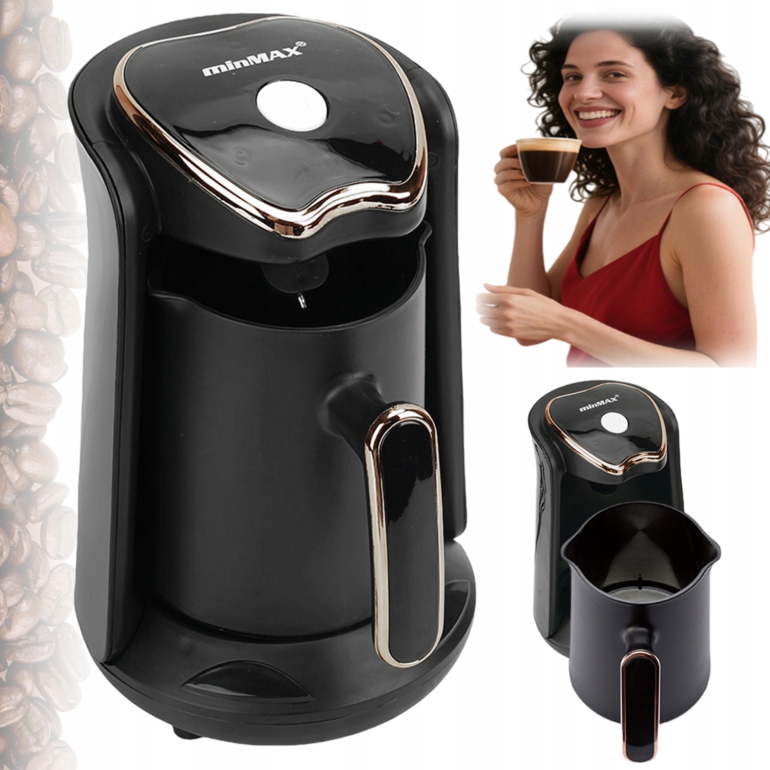 Kávovar 600 W s funkcí ohřevu pro jednu osobu Kapacita