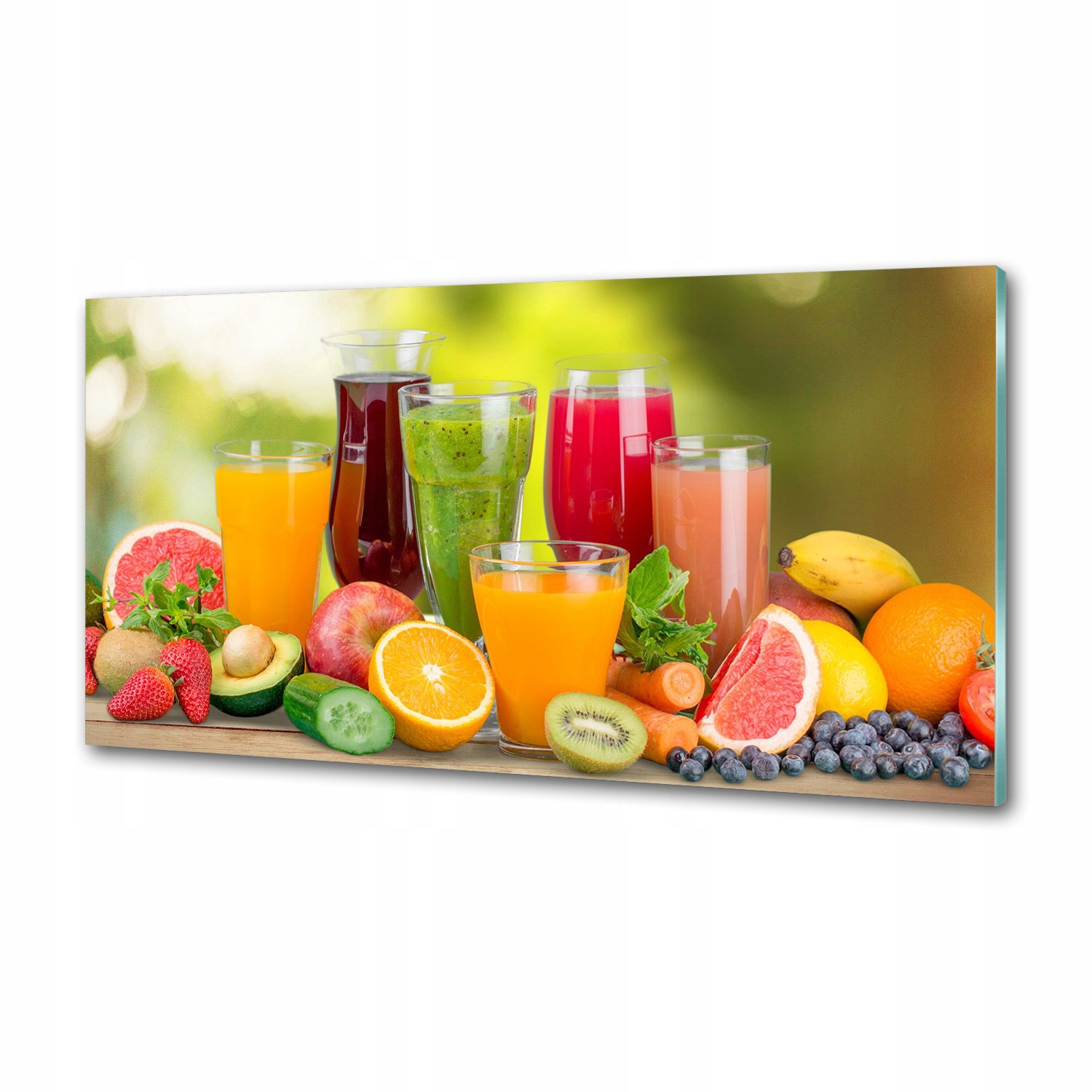Panel dekor sklo Ovocné šťavy 100 x 50 cm Lepidlo