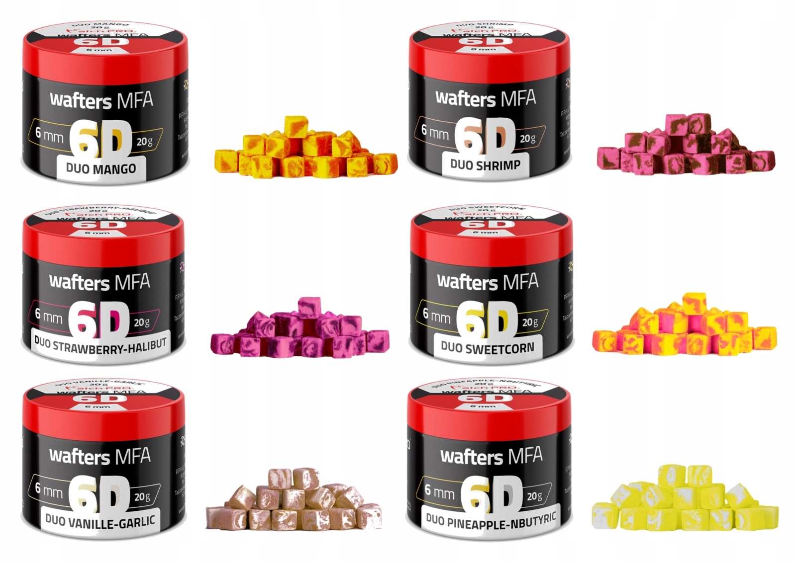 Matchpro Sada 6D wafters Mfa 6x6mm 20g Mix1