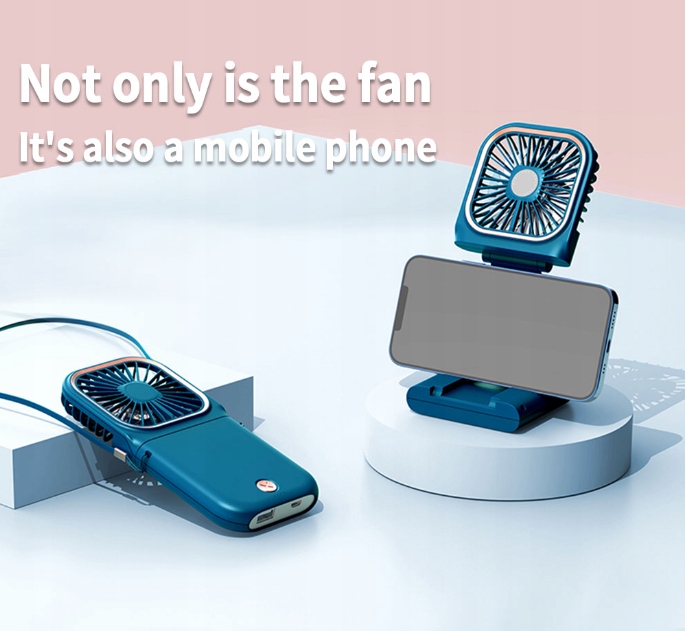 Mini wentylator F30 kolor różowy pudrowy Kod producenta f30