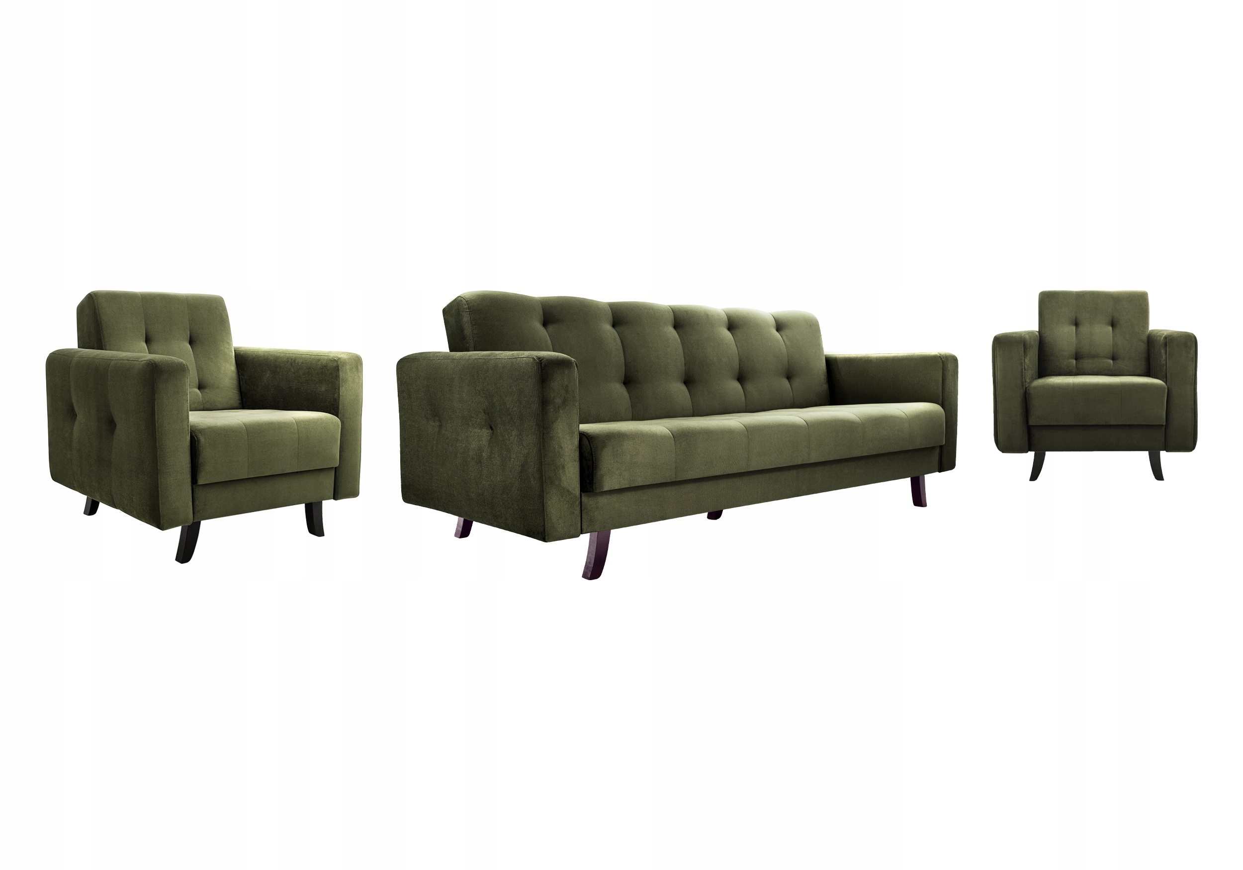 Sada Lizbona Kronos 46 pohovka s funkcí spaní 2 křesla velur Výrobce