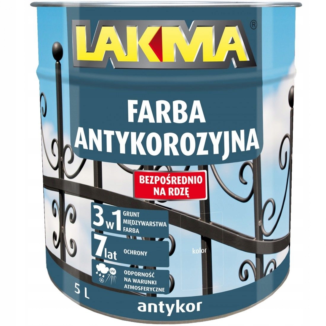 

Lakma Antykor Farba Antykorozyjna 3W1 5L Zielony