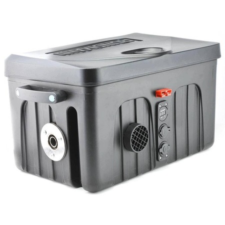 Mobilní topení v boxu Heatbox (5L nádrž baterie LiFePO4 24Ah)