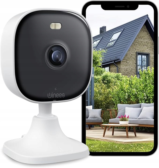 Kamera WiFi Wodoszczelna IP65 WLAN z Reflektorem, 1080p WiFi IP