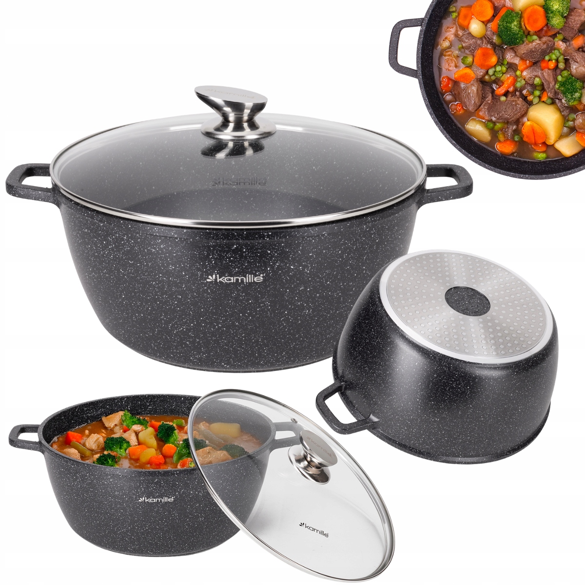 Hrnec Hrnec 8,0 L Tradiční Kotlík S Víkem Indukce Plyn Kamille