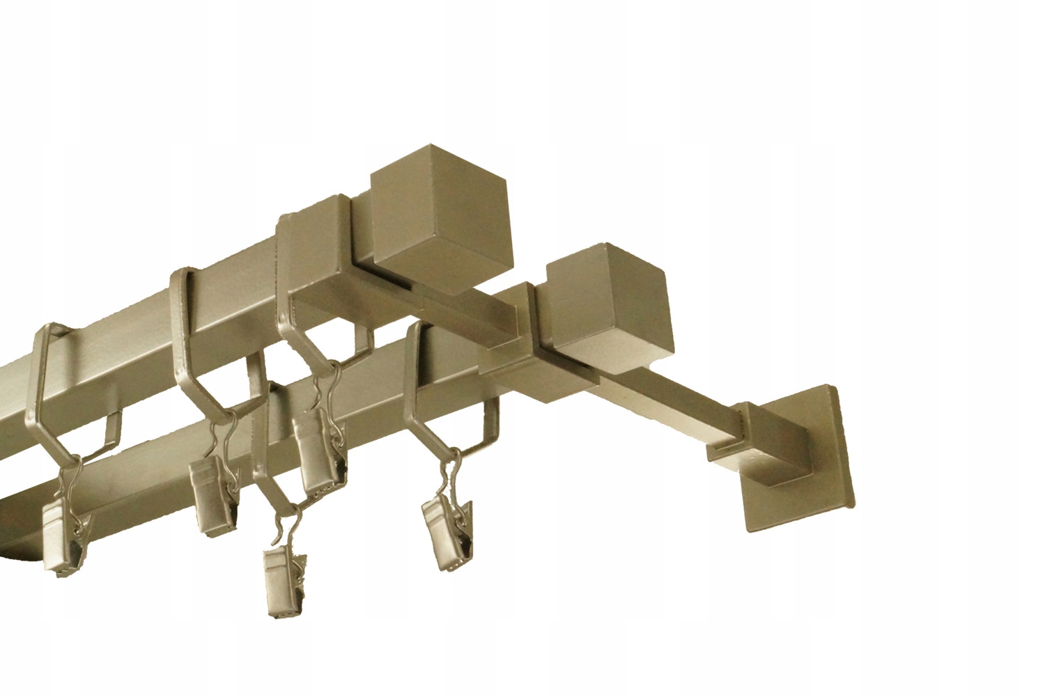 

Karnisz Metalowy Kwadro 20x20 mm Podwójny 280 cm