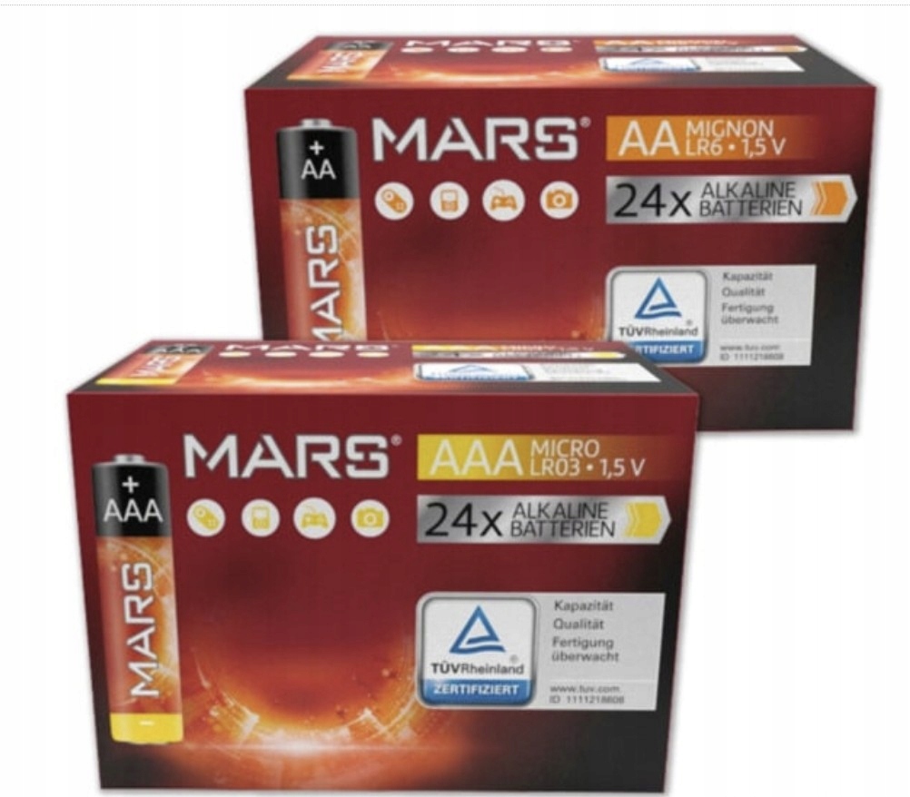 Bateria alkaliczna Mars AAA (R3) 24 szt.