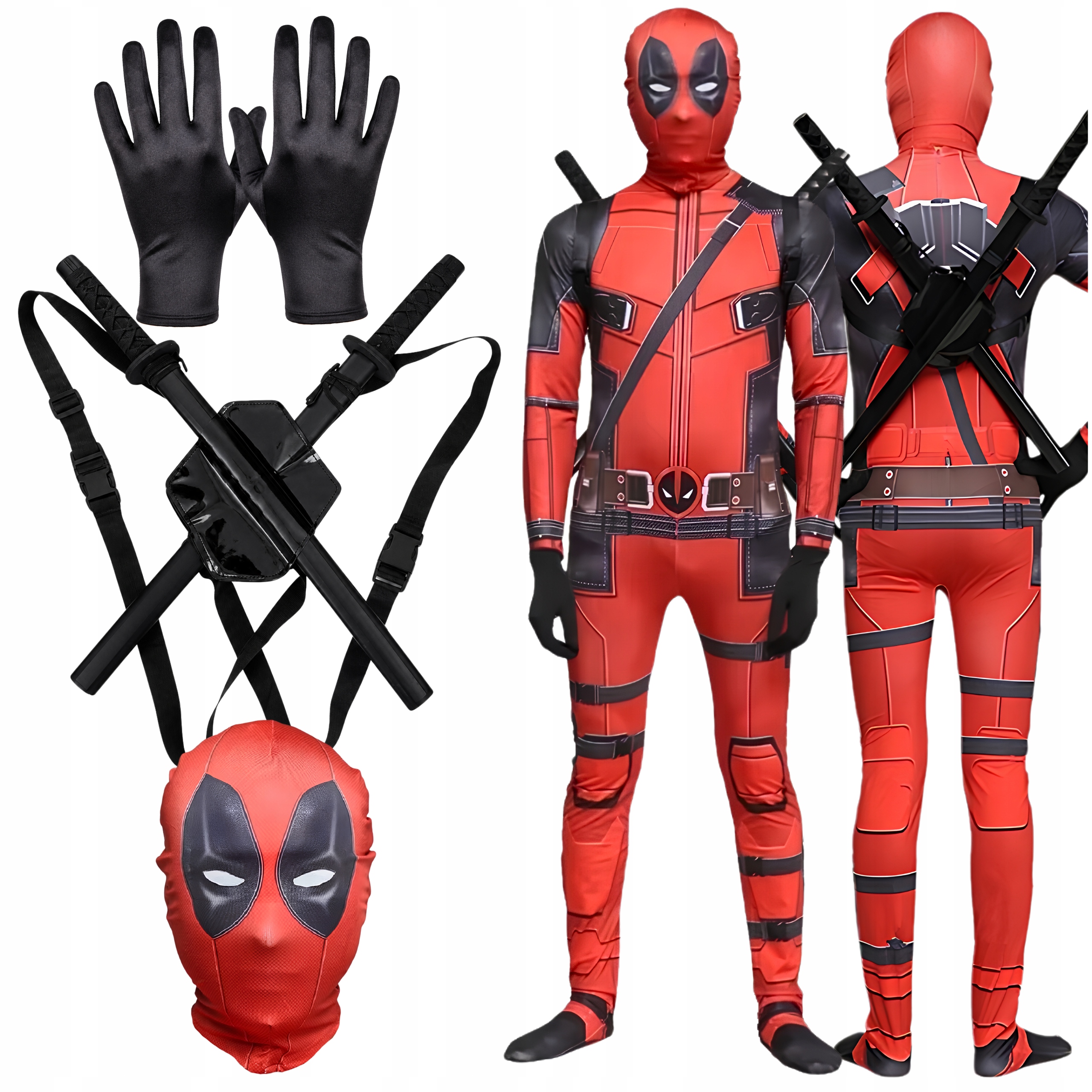 Kostým Deadpool Sada 2 Mečů Dospělý Převlek Kostým 190 XL/XXL