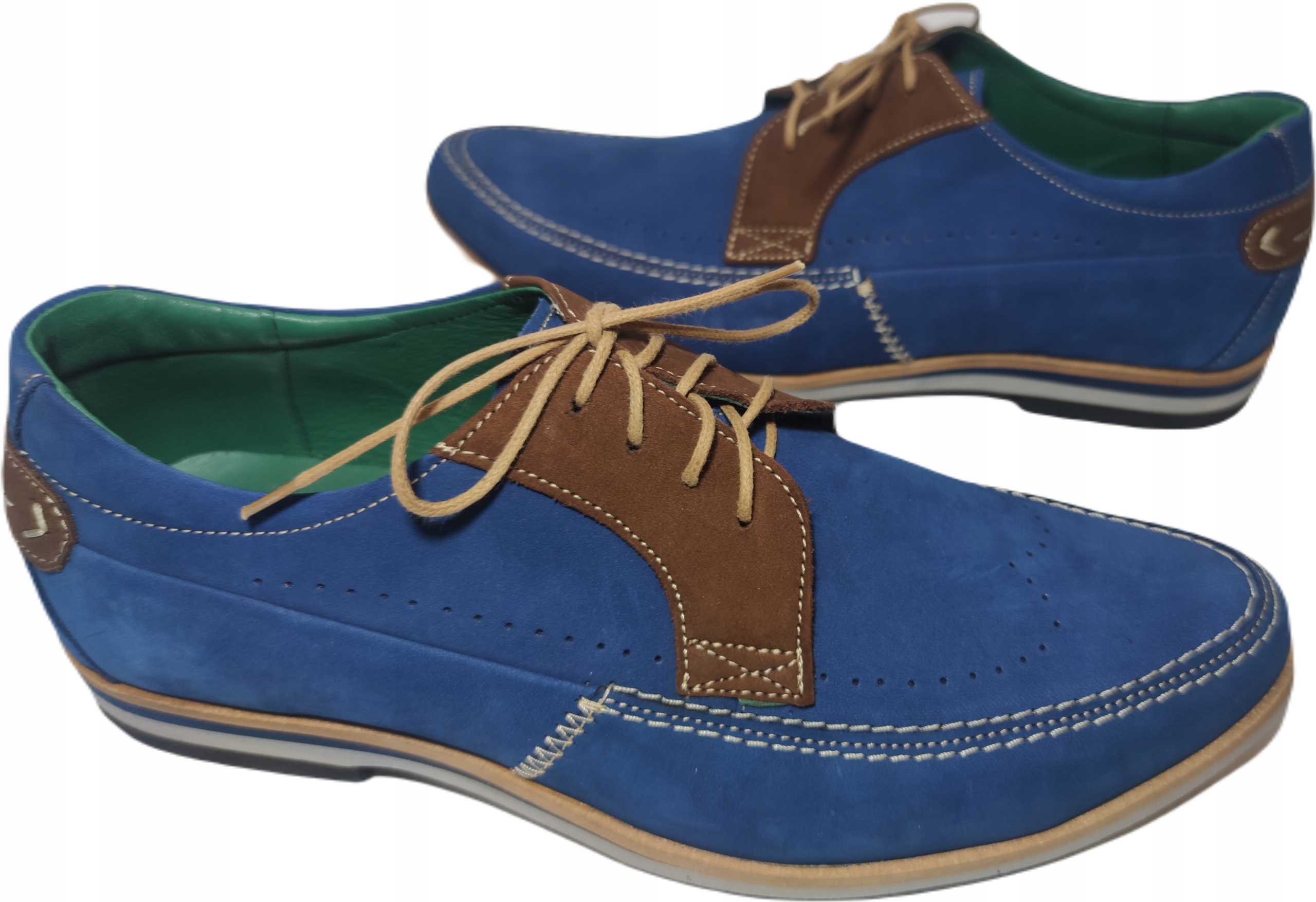 polobotky z nubukové kůže Faber F18 Modrá Hnědá r40