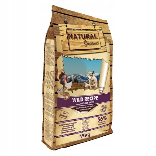 Natural Greatness Wild Wysokobiałkowa Karma Kaczka Królik 15KG