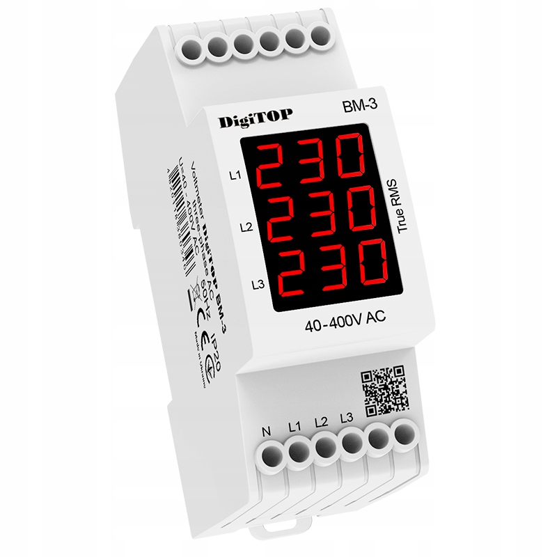 3-fázový voltmetr Ac DigiTOP BM-3