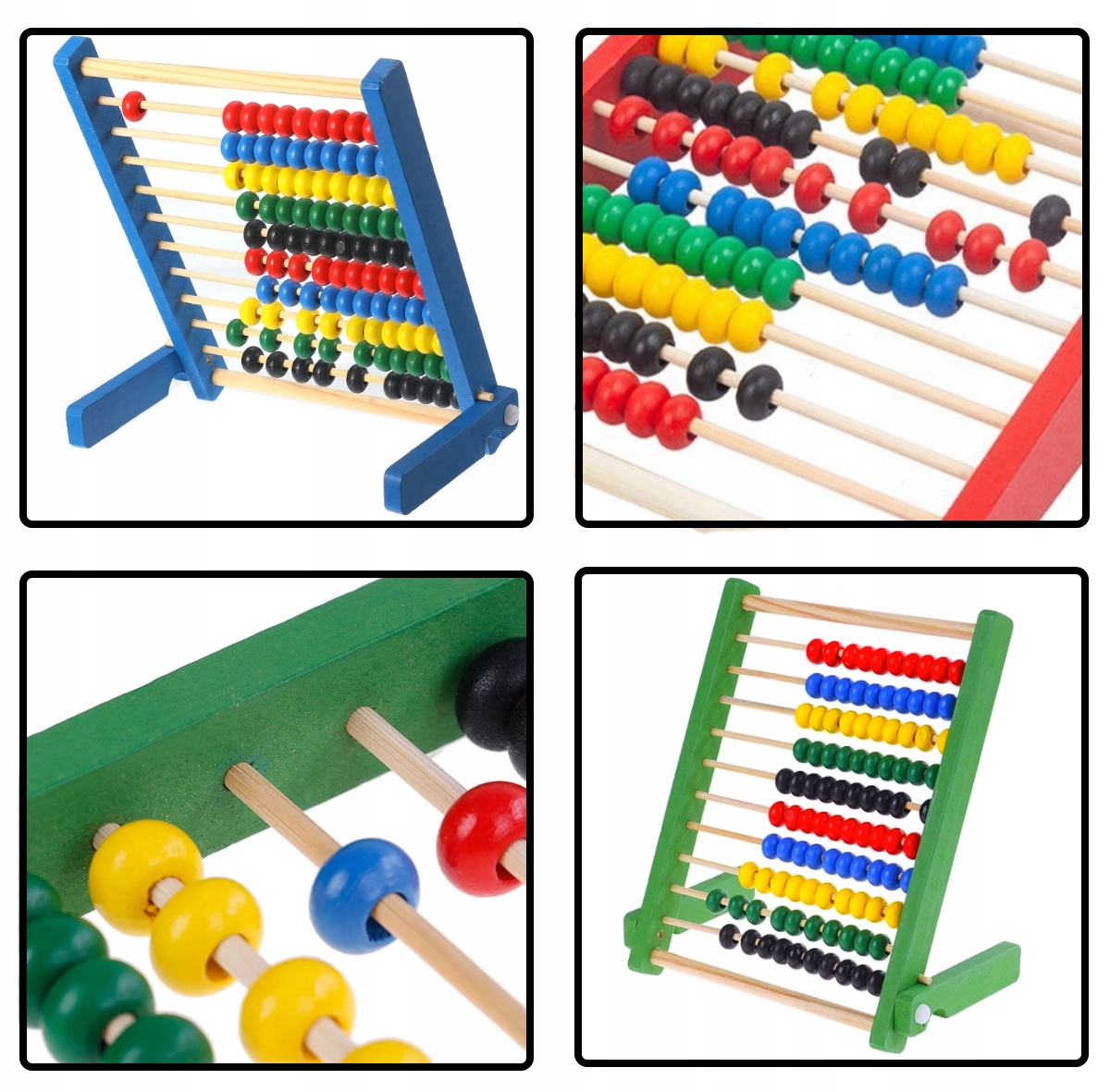 LICZYDŁO DREWNIANE SZKOLNE 10-RZĘDOWE KOLOROWE Rodzaj liczydło