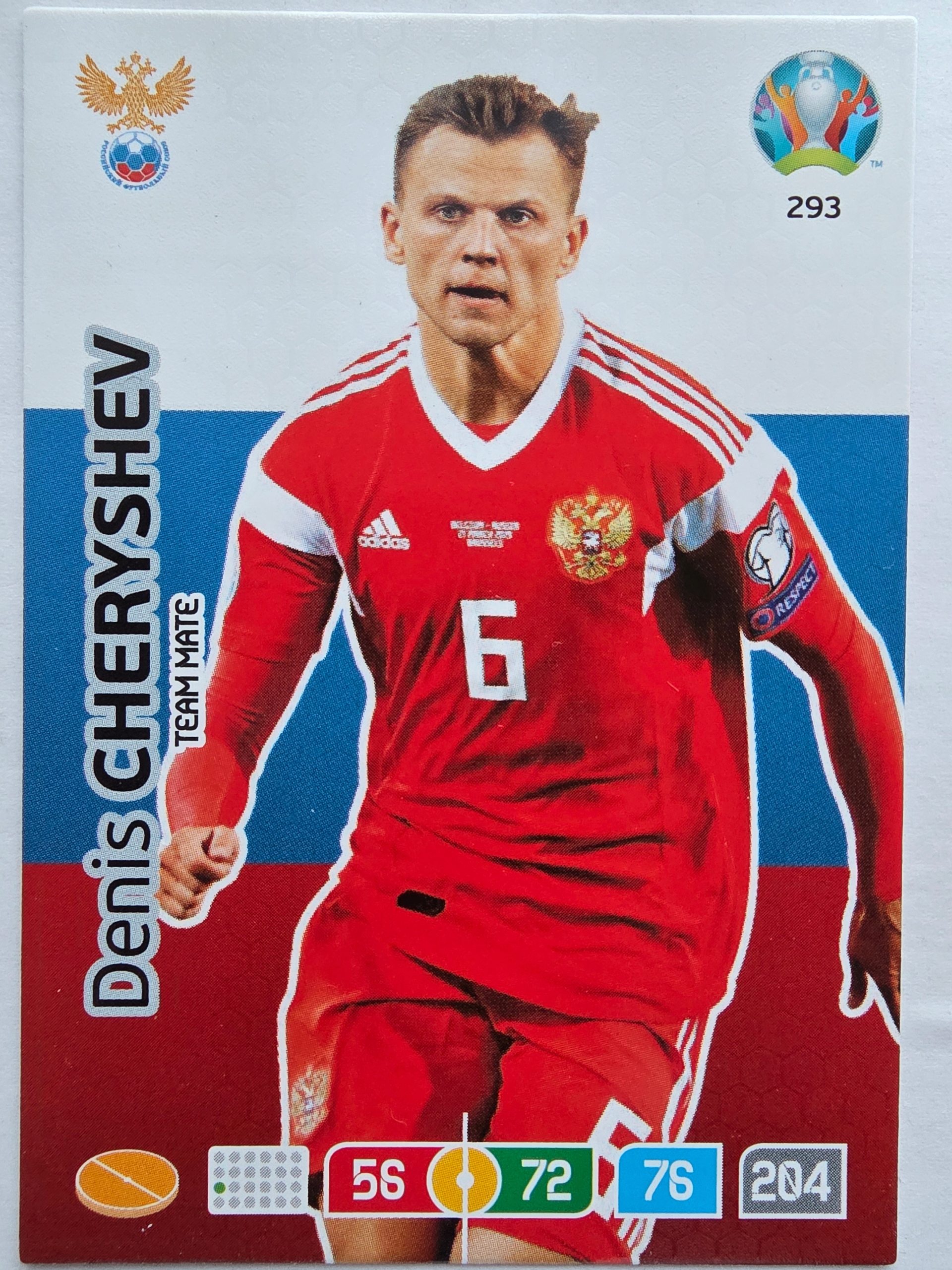 2020 Panini Euro Denis Cheryschev Rosja Nr 293 /o
