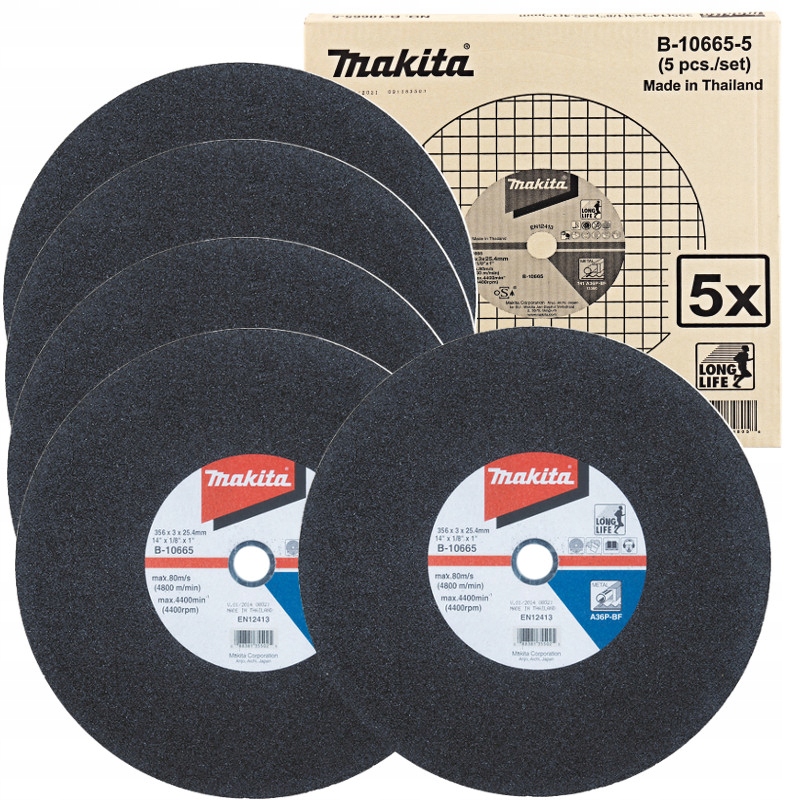

Makita Tarcza do metalu 355 x 3x 25,4 mm x5szt