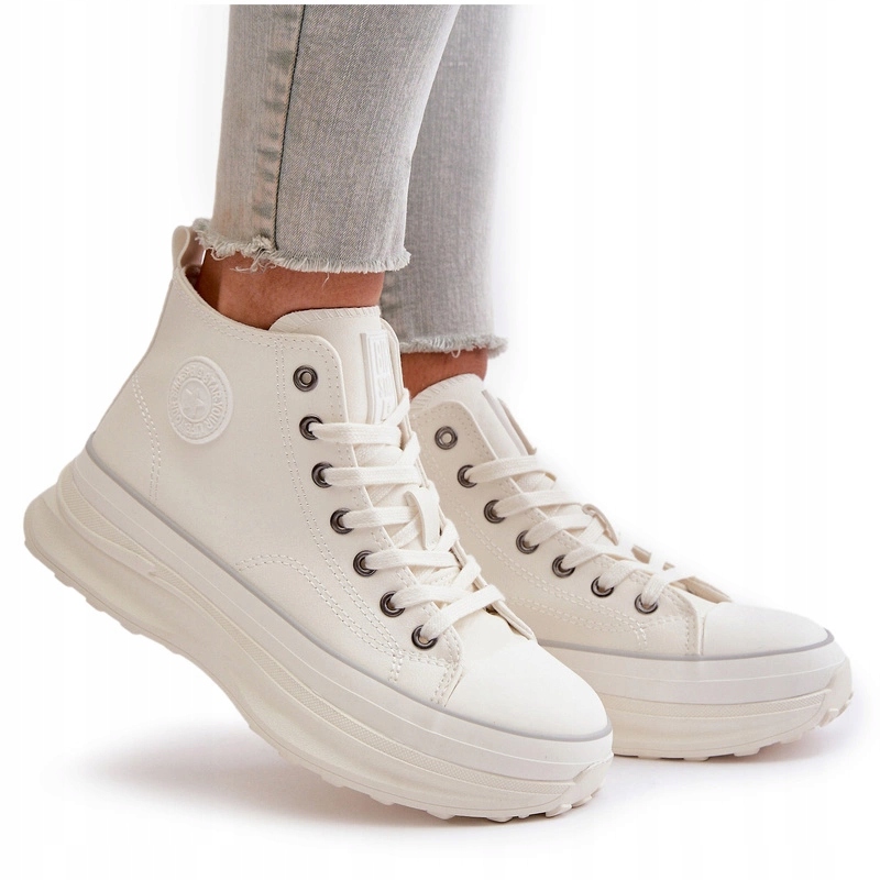 Dámské Tenisky Na Platformě Big Star OO274064 Bílé 41