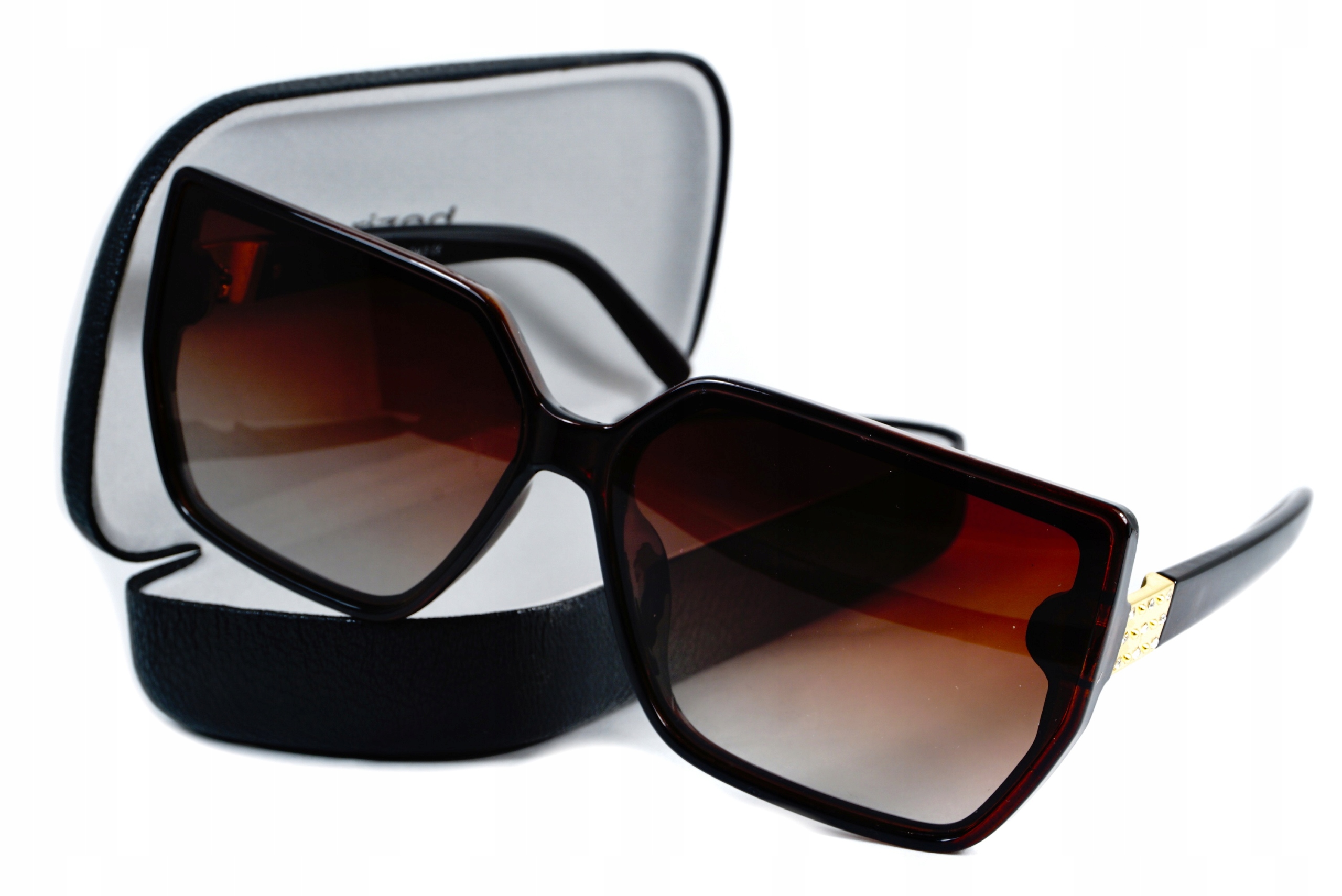 

Damskie Brązowe Okulary Przeciwsłoneczne UV400