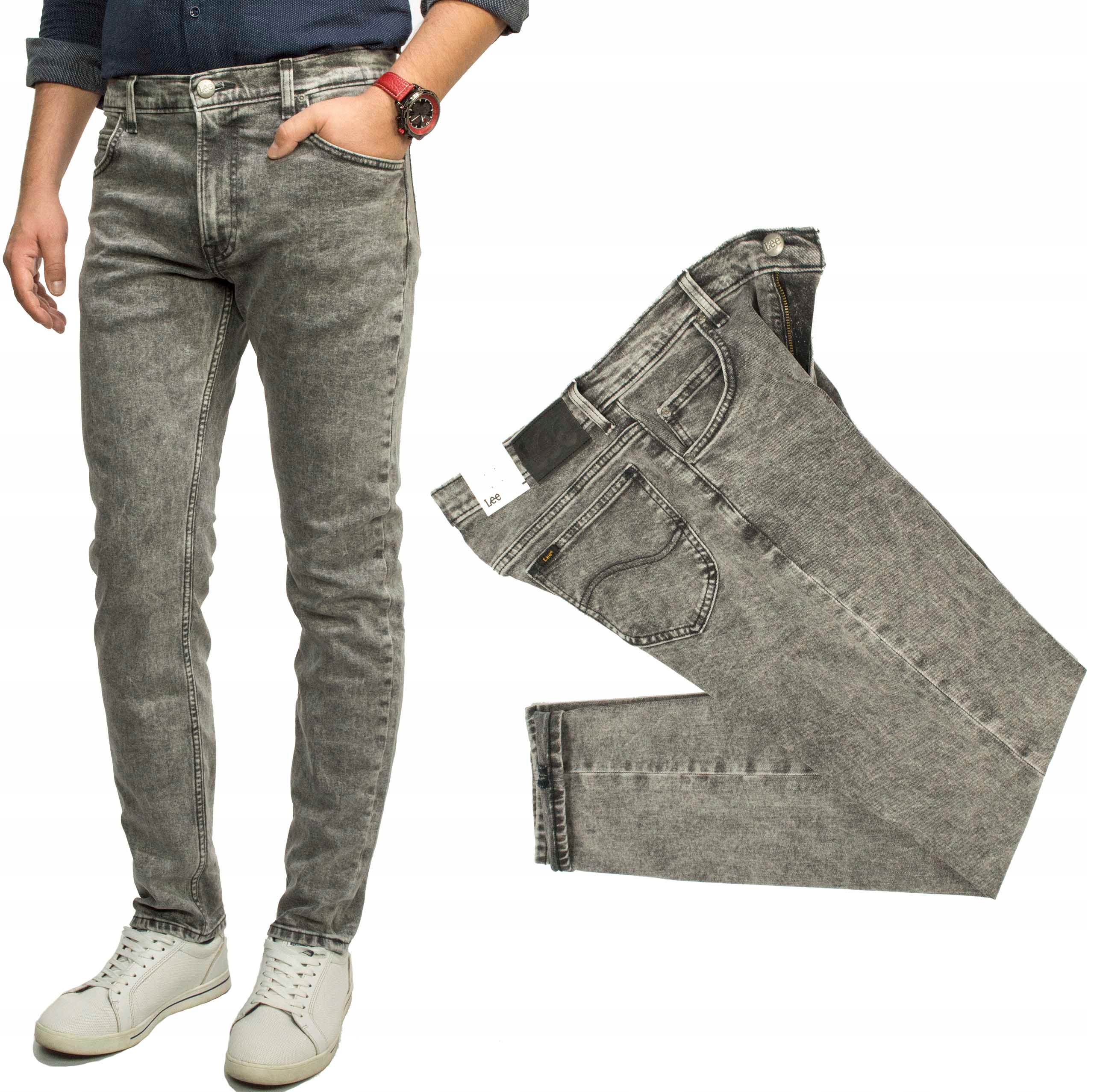 Lee Rider Grey Storm pánské džíny šedé Slim W33 L30