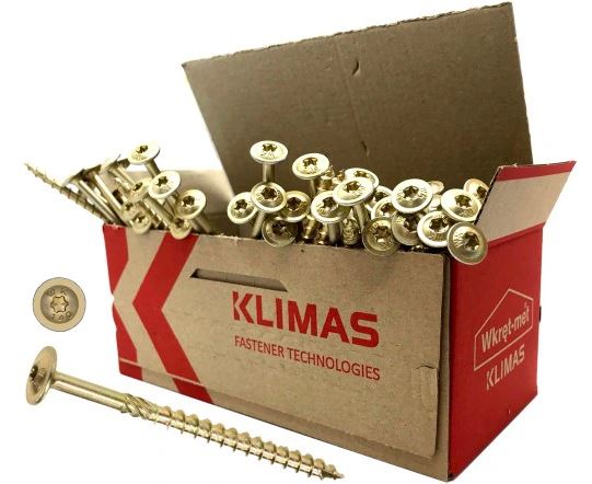 WKRĘTY CIESIELSKIE TALERZOWE 6x80 DO DREWNA 100szt