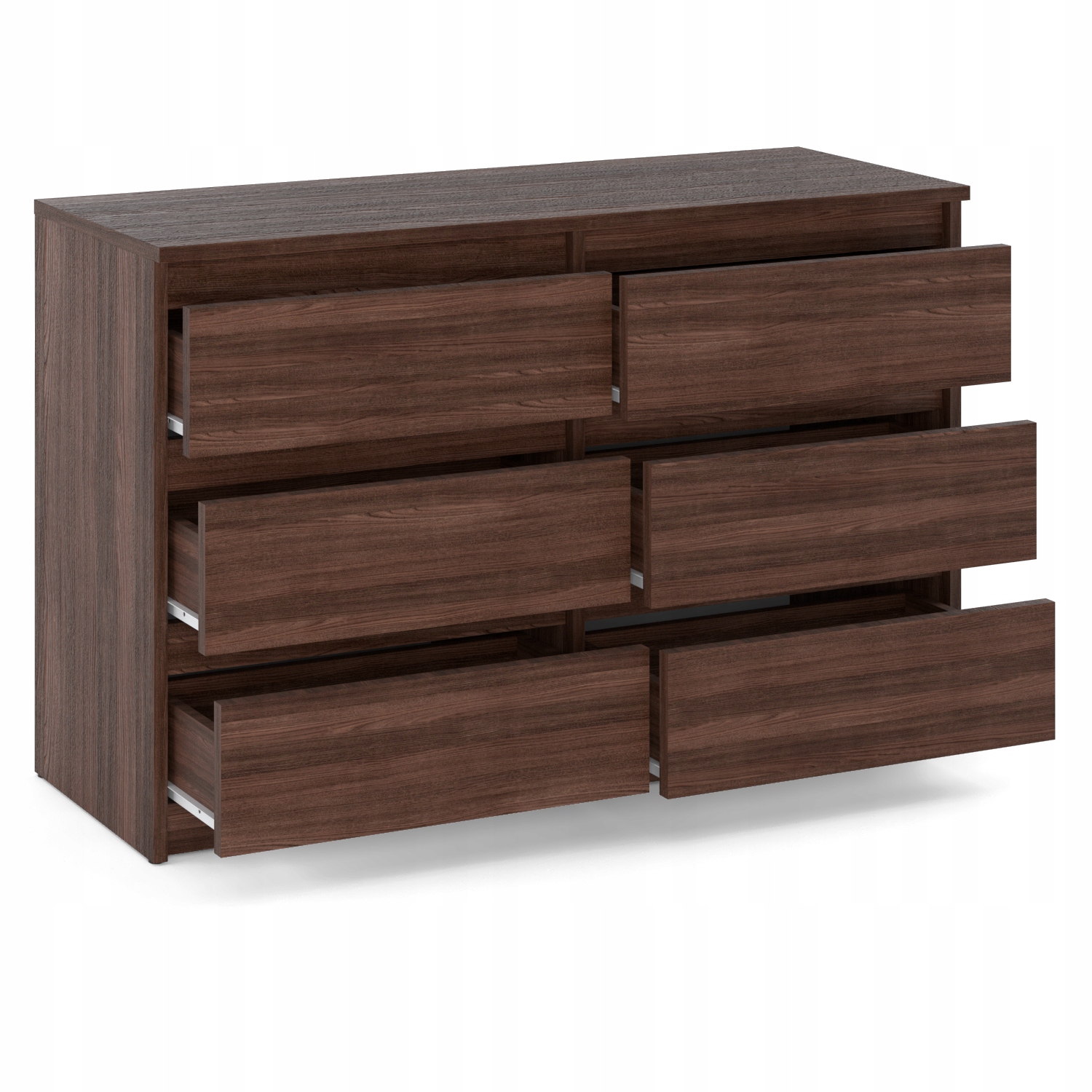 KOMODA Z 6 SZUFLADAMI DĄB WENGE 100 CM NOWOCZESNA SZAFKA RTV DO SALONU EAN (GTIN) 5905123204845