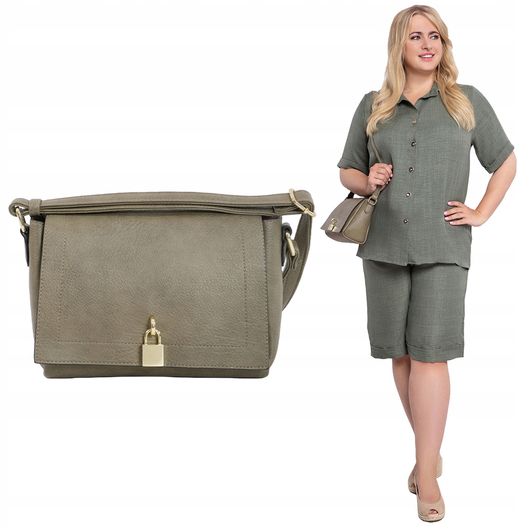 Khaki kabelka Uni.