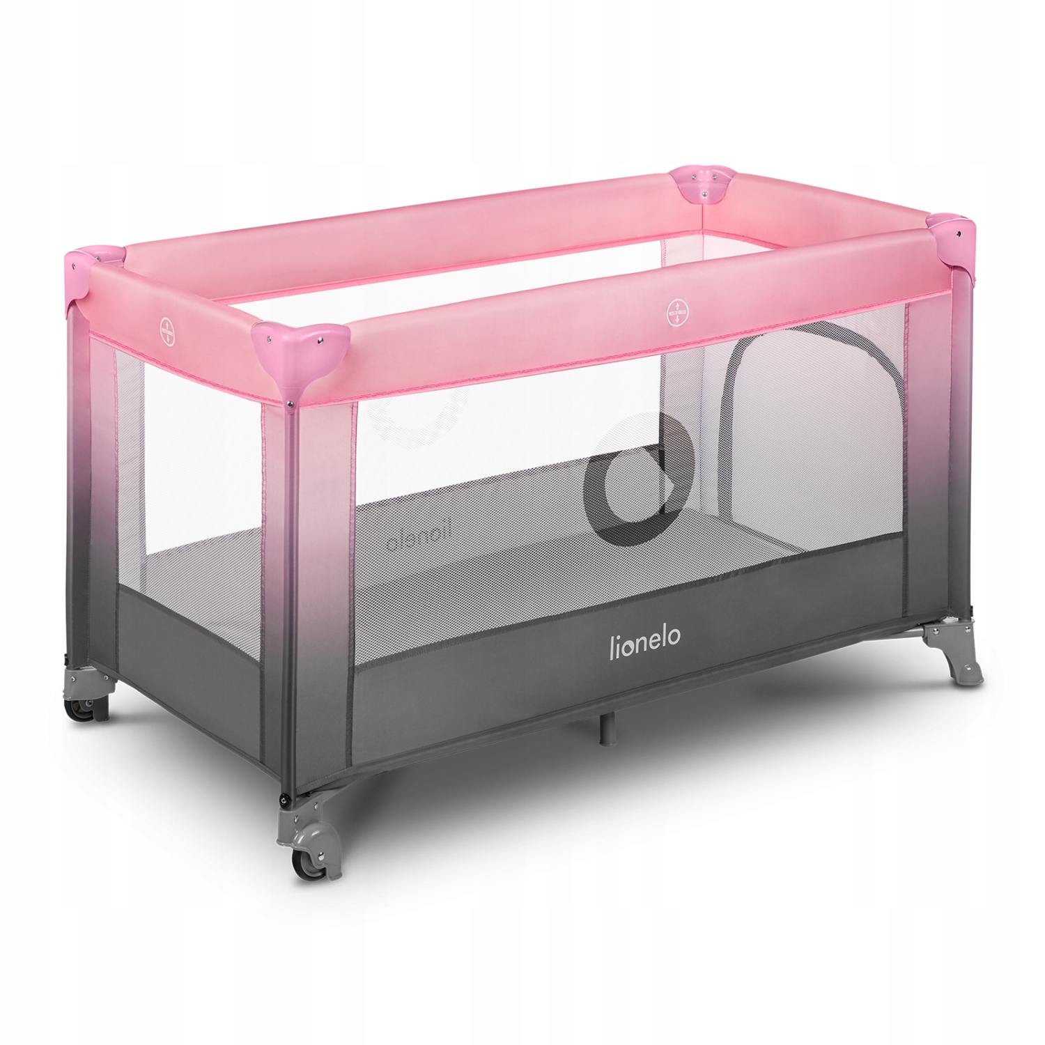Lionelo Łóżeczko turystyczne Stefi Pink ombre