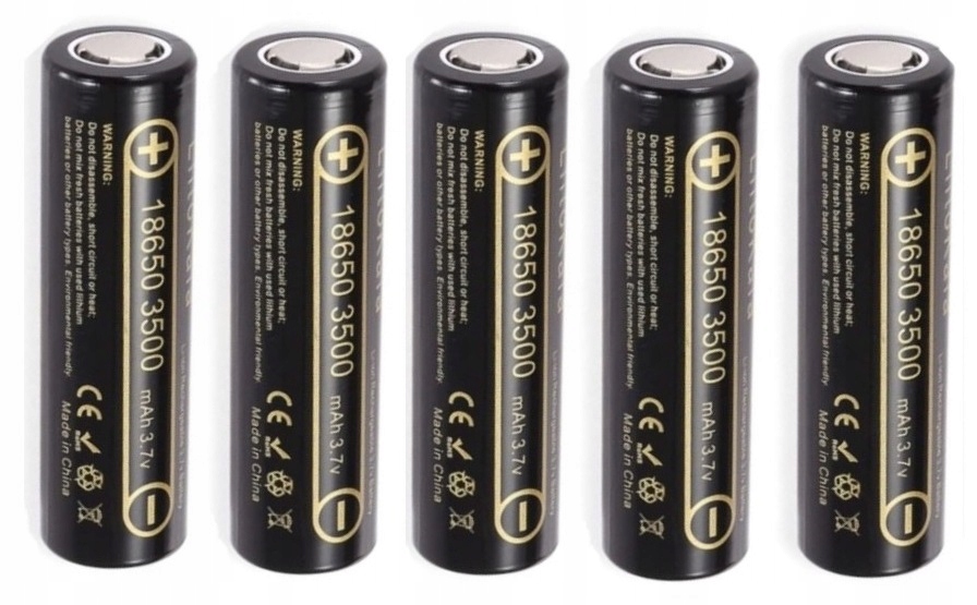 5 ks Li-Ion článků Liitokala 18650 3500mAh 3,7V