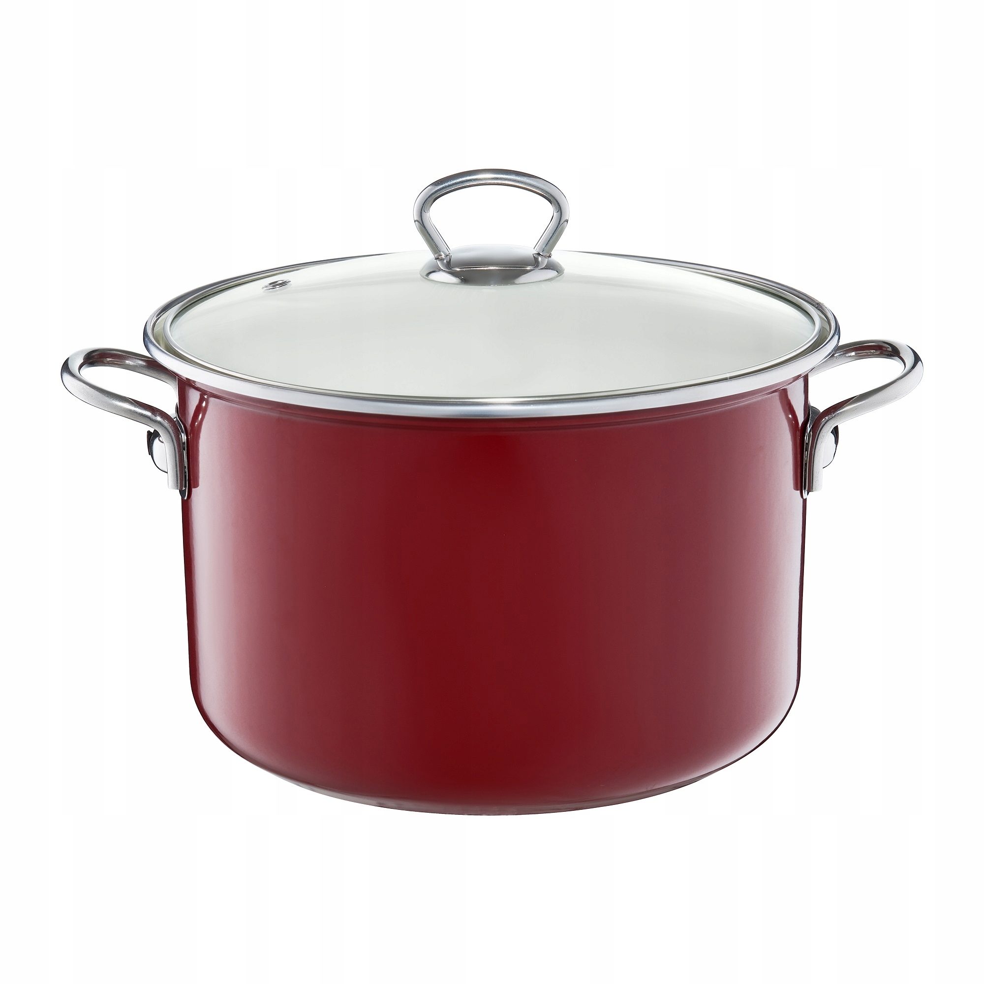 

35206 Garnek Emaliowany Bordowy 22 CM Indukcja