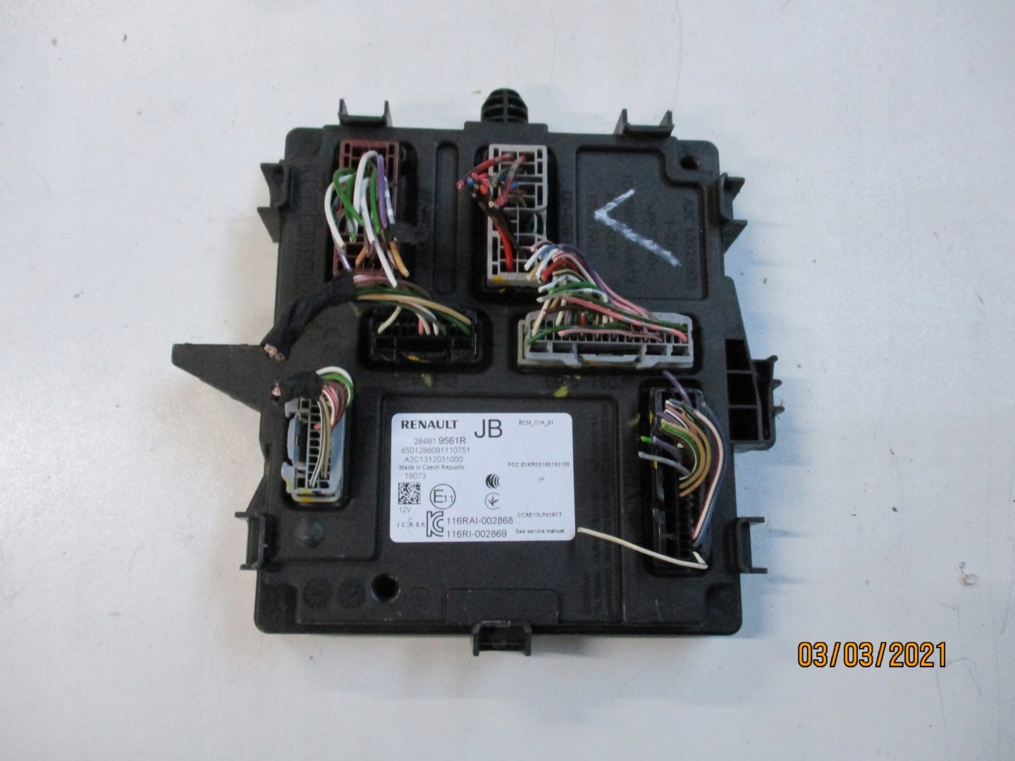 module control unit BSI BCM RENAULT CLIO V 284B19561R