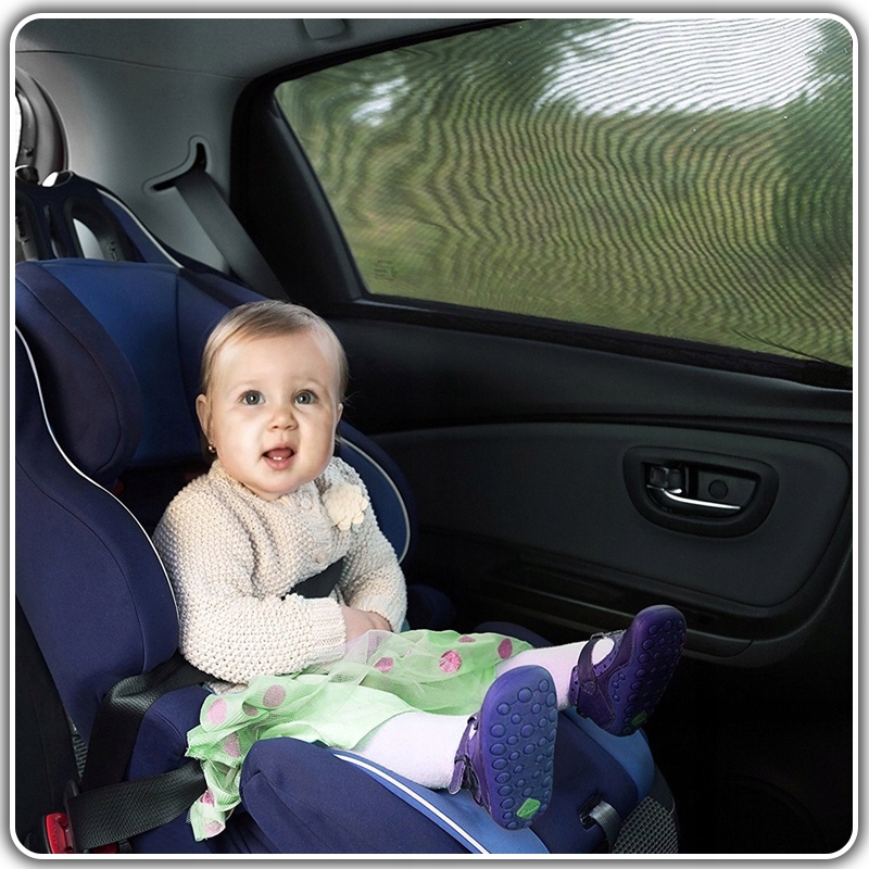 MOSKITIERA OSŁONA SAMOCHODOWA NA SZYBY DO SAMOCHODU ZASŁONKI AUTA 2 SZT Kolor czerń