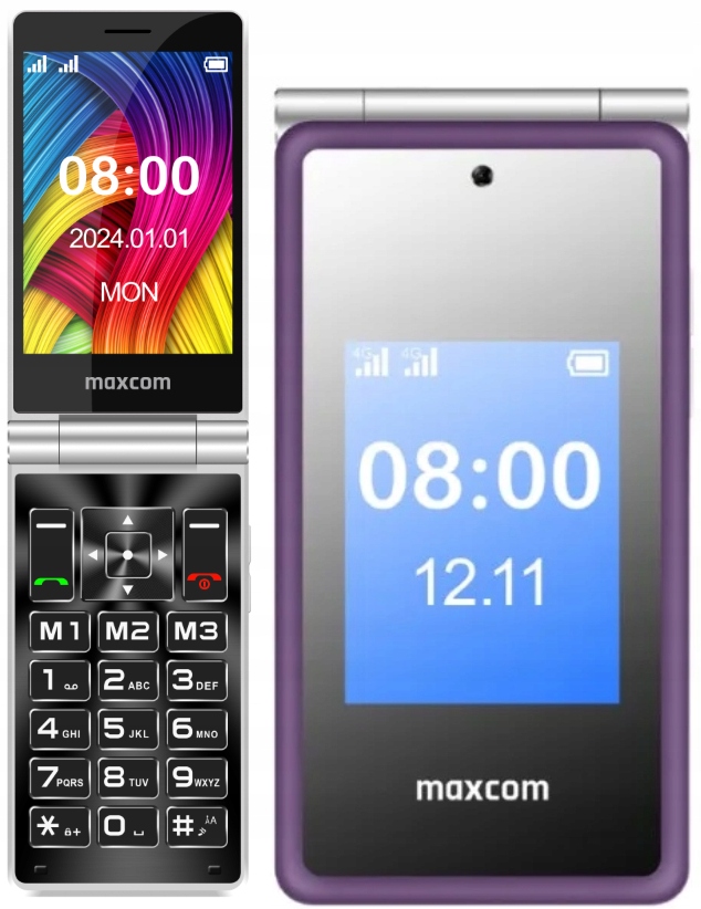 Mobilní telefon Maxcom Comfort MM835 4G Fialový, 4G, Hac, Sos