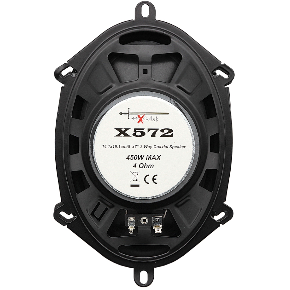 GŁOŚNIKI SAMOCHODOWE EXCALIBUR 5x7" 450W ELIPSY OWALNE JAJKA W PÓŁKĘ DRZWI Model X572