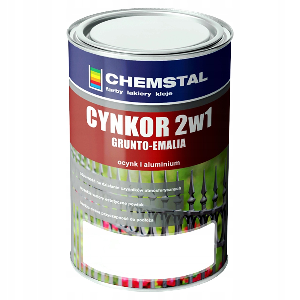 Grunto-Emalia stal ocynk Cynkor 2W1 Chemstal Biały 10L