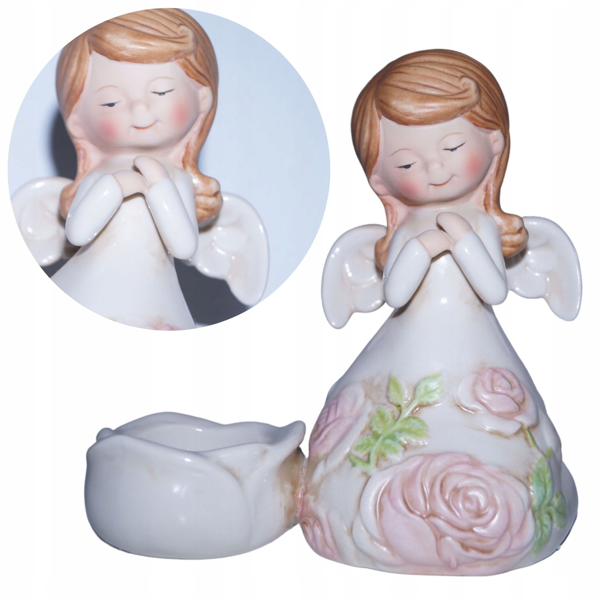 

Świecznik ceramiczny Z Aniołkiem Retro Vintage 15