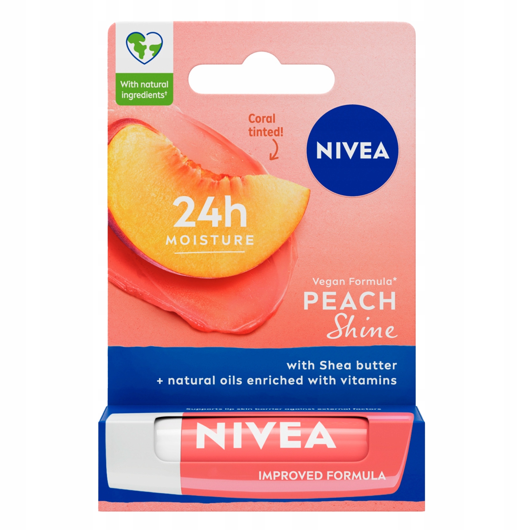 Ochranná rtěnka Nivea Peach Shine Moisture 4,8 g
