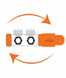 Zawór kątowy Termost DUOPLEX 50mm BIAŁY Kolor biały