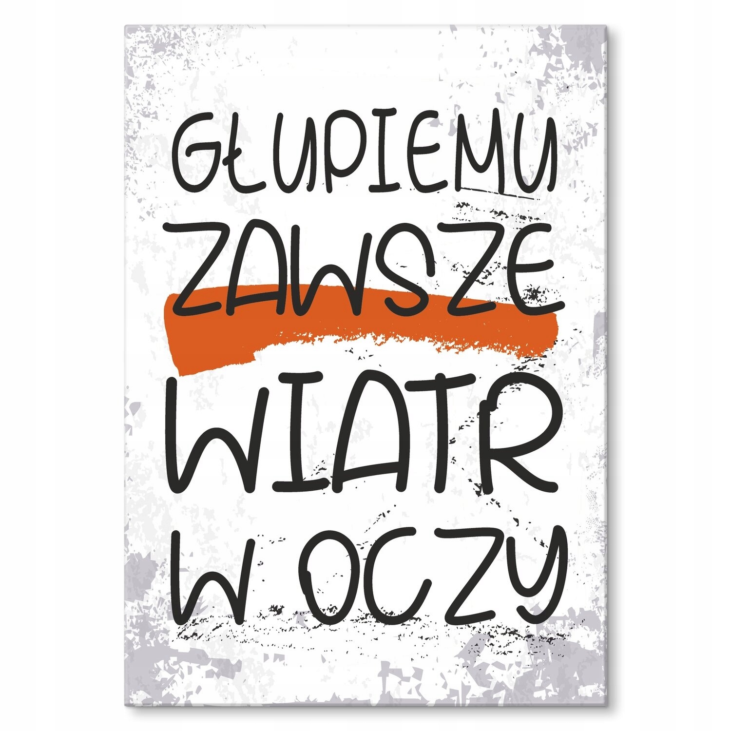 Kovový plakát Hloupému vítr do očí Dárek 42 x 59 cm