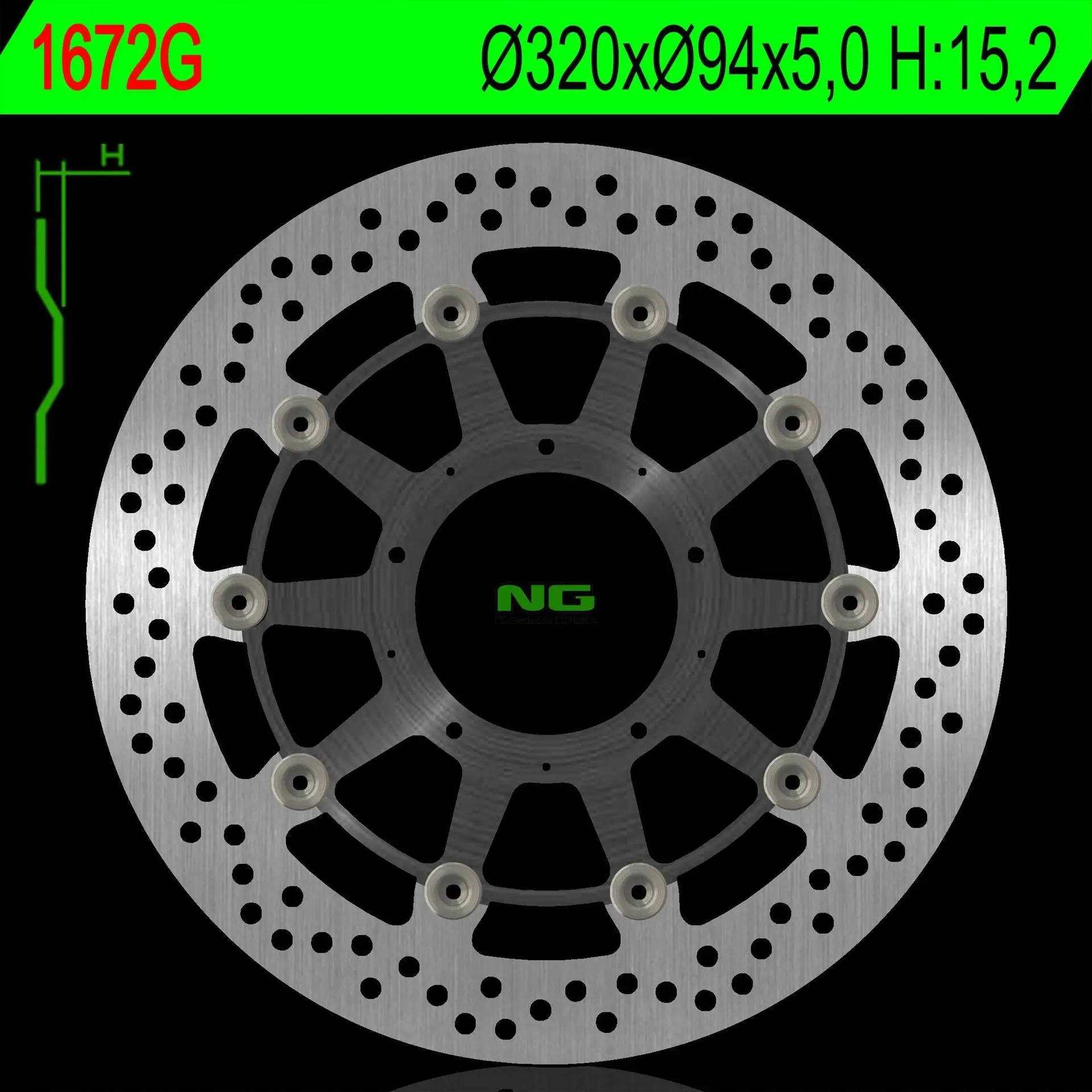 Predný brzdový kotúč (320x94) plávajúci